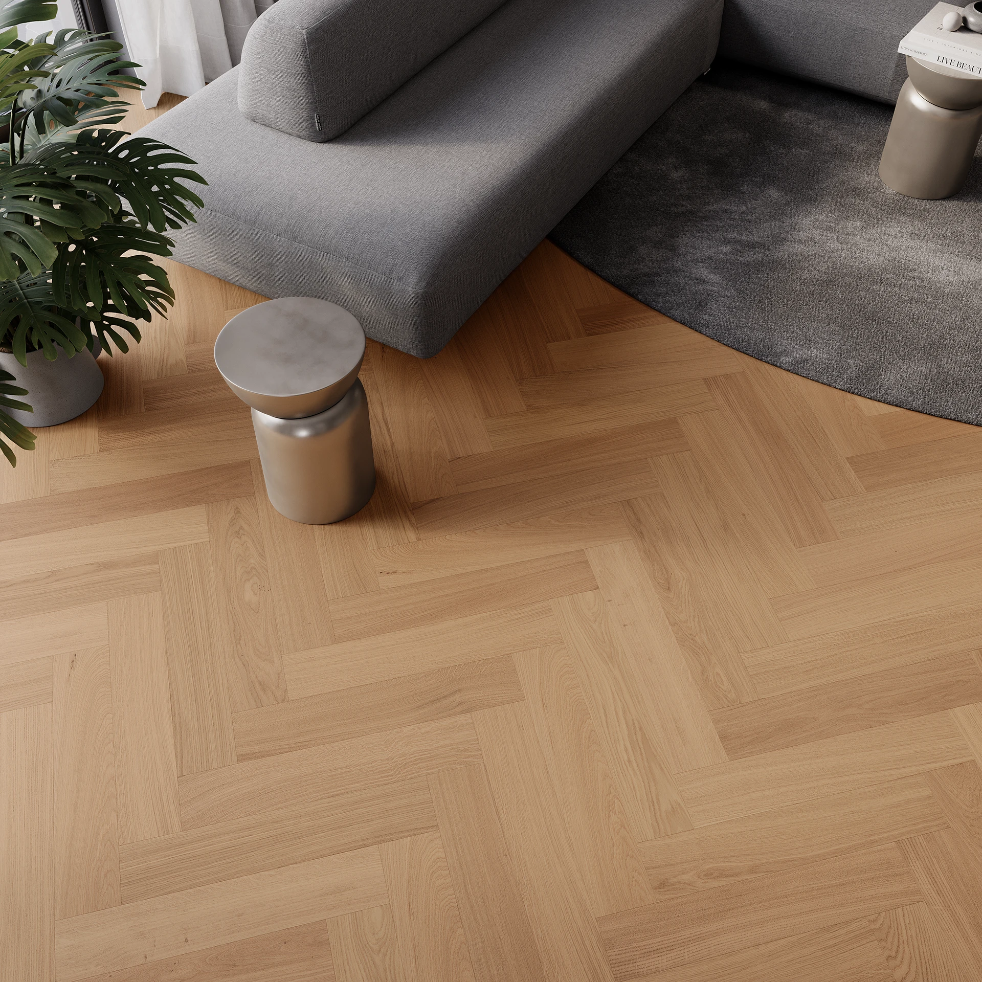 Parchet Hibrid Stejar Essenza Esthetic Herringbone 126 [2]