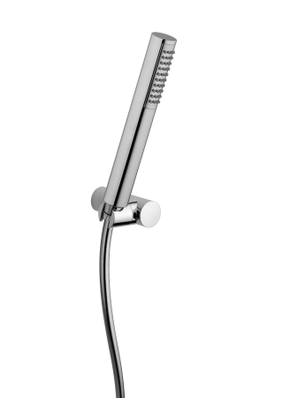 TOLOMEO - Suport duș manual cu furtun flexibil Cromalux, duș manual din ABS