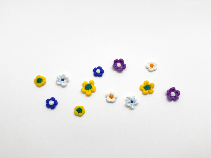 Cercei mici cu flori fimo [8]