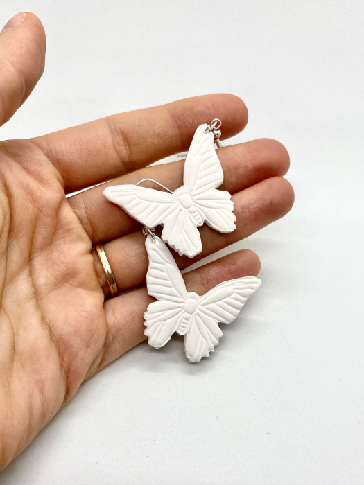 Cercei cu fluturi din argint - handmade [10]