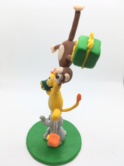 Figurina de tort cu animale - 3 ani - handmade [8]