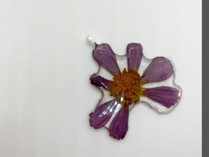 Pandantiv cu floare de camp mov [3]