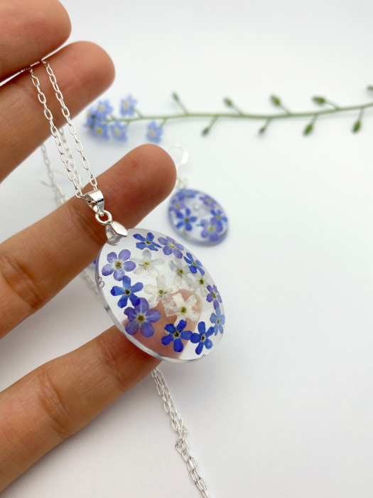 Set de bijuterii handmade cu flori [2]