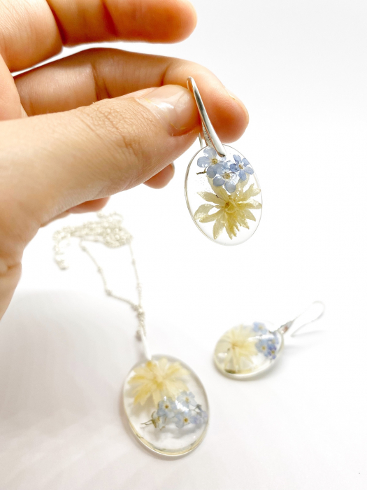 Set de bijuterii handmade cu flori [3]