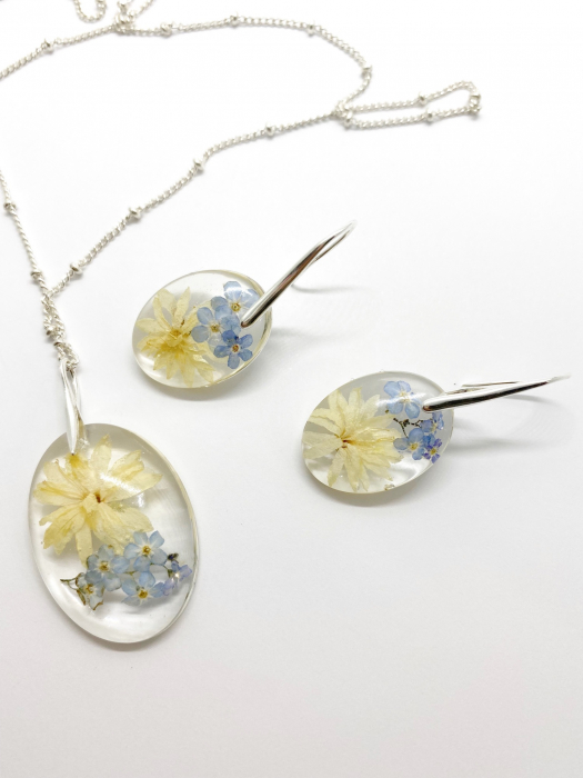 Set de bijuterii handmade cu flori [1]