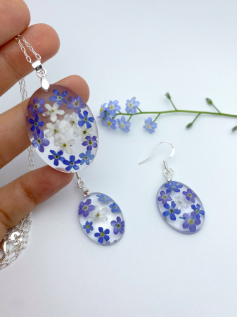 Set de bijuterii handmade cu flori [4]