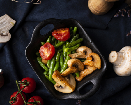 Garnituri - Sote de legume verzi cu ciuperci
