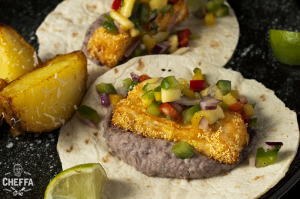 Tacos - Taco cu halloumi prajit si mango salsa