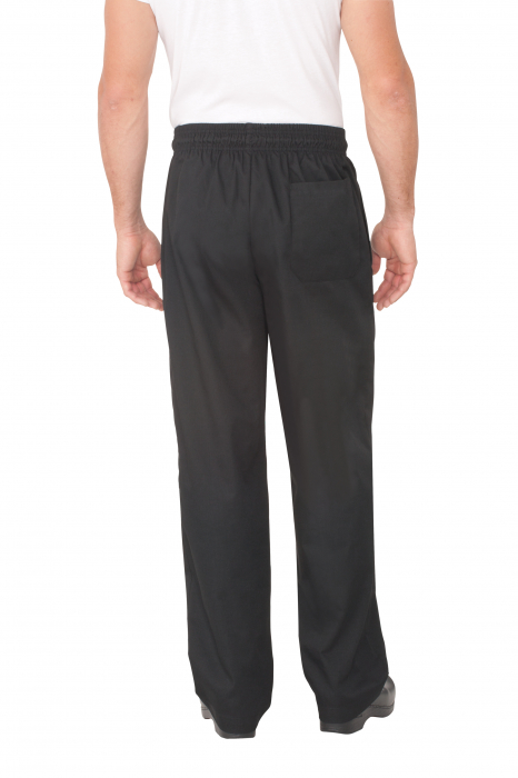 pantaloni de bucatar slim negru [2]