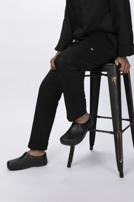 pantaloni de bucatar slimfit negru [3]