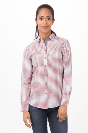 Urban - Cămașă modernă de damă cu mâneci lungi Gingham