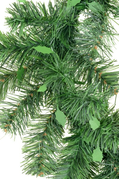 Coronita de Craciun cu frunze 35 cm verde [2]