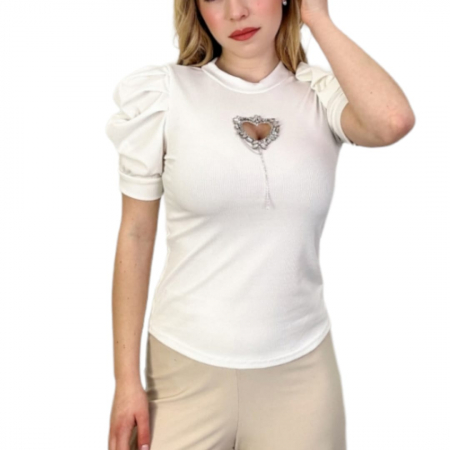 Casual outfit - Bluza detaliu inimioara