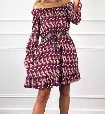 Colectia Noua - Rochie  voal cu curea