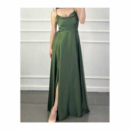 Rochii - Rochie satin lunga
