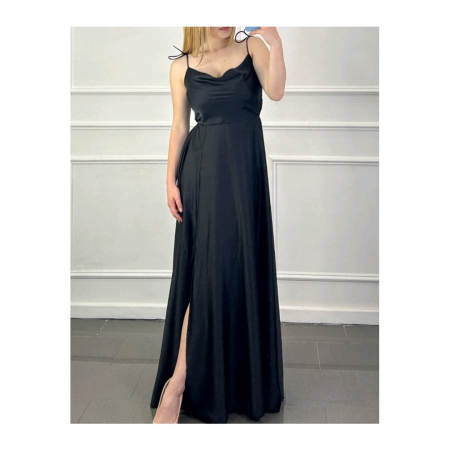 Rochii - Rochie satin lunga
