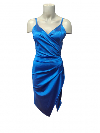 Tinute - Rochie satin mulata cu crapatura picior
