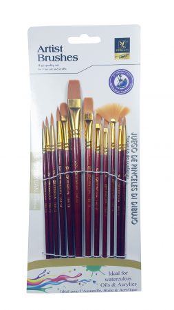 Rechizite scolare - Pensule set 12 combinate 706-12
