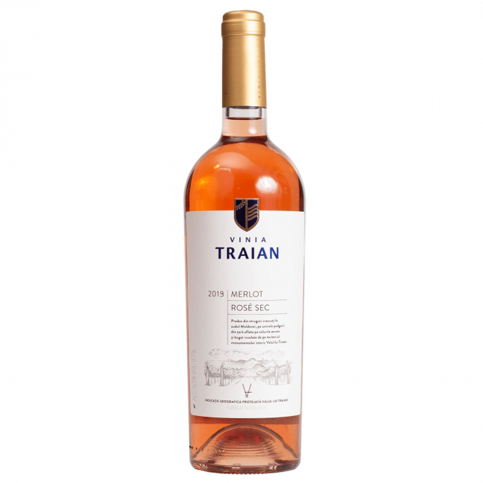 Vin rose sec Merlot, Vinia Traian 0,75l [1]