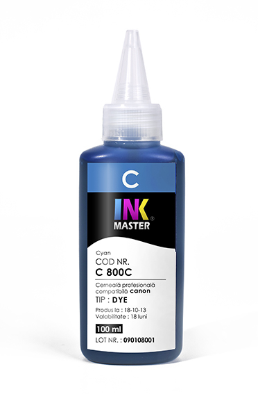Cerneala profesionala Inkmaster compatibila Canon - DYE, Cyan, C800C [1]