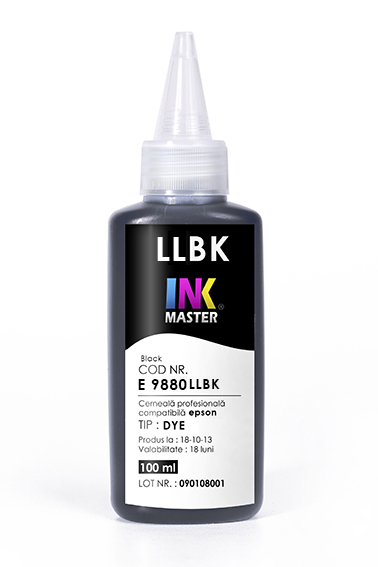 Cerneala profesionala Inkmaster compatibila Epson - DYE, Light Light Black, E9880LLBK [1]