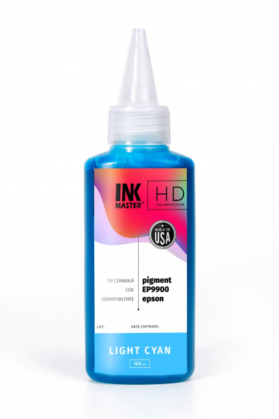 Cerneala profesionala Inkmaster compatibila Epson - PIGMENT, Light Cyan, EP9900LC, 100 ml [1]