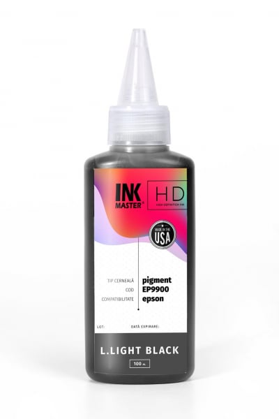Cerneala profesionala Inkmaster compatibila Epson - PIGMENT, Light Light Black, EP9900LLBK, 100 ml [1]