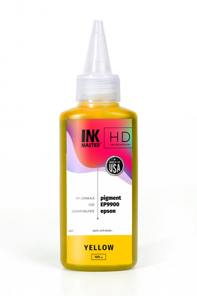 Cerneala profesionala Inkmaster compatibila Epson - PIGMENT, Yellow, EP9900Y, 100 ml [1]