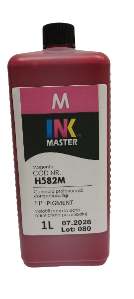 Cerneala profesionala Inkmaster compatibila HP - PIGMENT, Magenta, 1 Litru, H582M [1]
