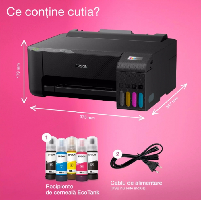 Imprimanta A4 inkjet Epson L1270 cu Wifi (cartuse de mare capacitate - CISS din fabrica) # [9]