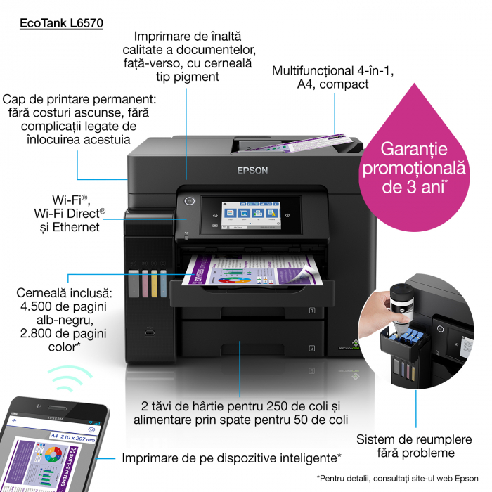 Imprimanta multifunctionala A4 inkjet Epson L6570 # [2]