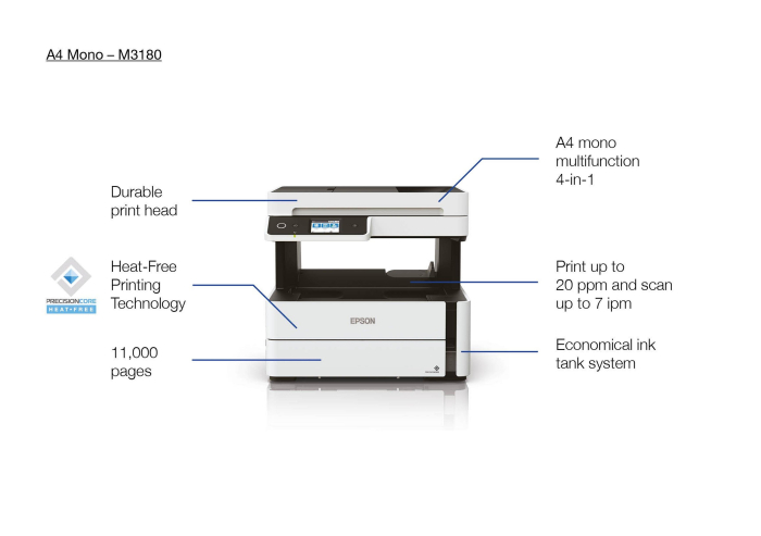 Multifunctional Monocrom Epson EcoTank M3180 [2]