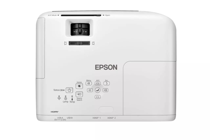 Videoproiector Epson EB-W55 cu lampă WXGA, WiFi integrat, 2 porturi HDMI, 4.000 de lumeni, afișaj de mari dimensiuni de până la 320 inci [3]