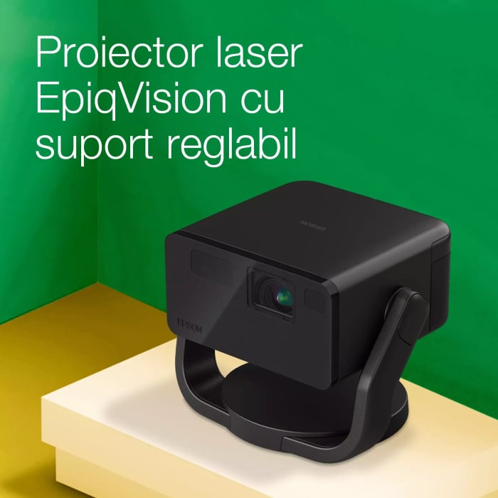 Videoproiector Epson EF-22B, mini proiector laser, 1.000 lumeni, ecran de până la 150 inci, Google TV™ și difuzor Bluetooth, portabil, suport fix [5]