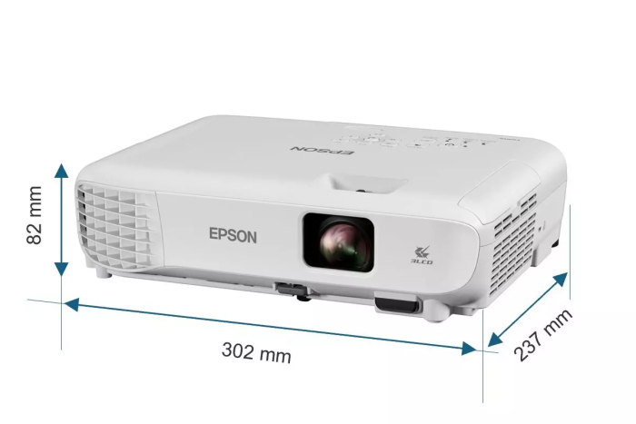 Videoproiector Epson EB-W53 cu lampă WXGA, 2 porturi HDMI, 4.000 de lumeni, display de mari dimensiuni de până la 375 inci [3]