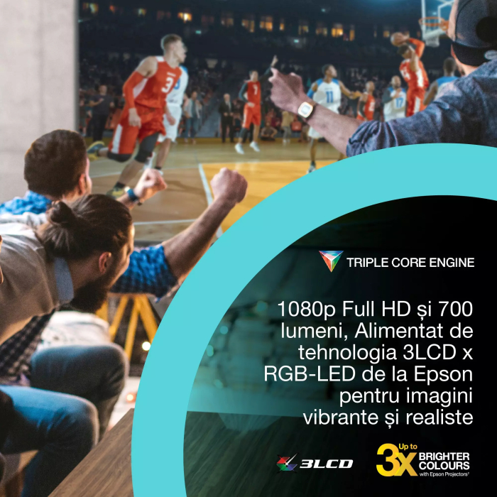 Videoproiector  Epson Lifestudio Pop EF-61R în culoarea cuarț roz, proiector inteligent portabil, Sound by Bose, Google TV, Full HD, utilizare în interior/exterior, garanție de 5 ani* [6]