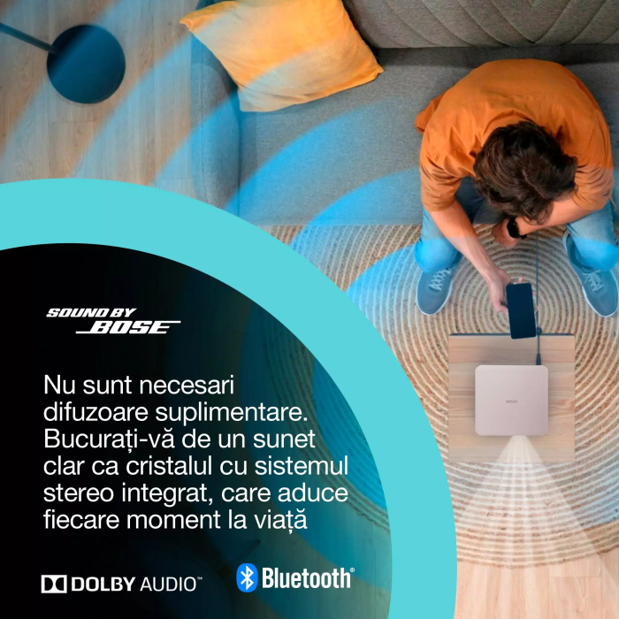 Videoproiector  Epson Lifestudio Pop EF-61R în culoarea cuarț roz, proiector inteligent portabil, Sound by Bose, Google TV, Full HD, utilizare în interior/exterior, garanție de 5 ani* [5]