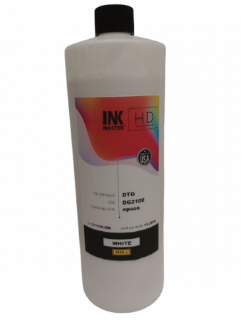 PLOTERE - Cerneala Inkmaster compatibila Epson F2000, F2100 - DTG White, DG2100, 1 Litru