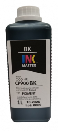 PLOTERE - Cerneala PIGMENT compatibila Canon, Black, CP900BK, 1 LITRU, iPF 6300, 6300s, 6350, 6400, 6400s, 6450, 8300, 8300s, 8400, 8400s, 8400se, 9400, 9400s, TM200, TM300, TM305