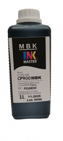 PLOTERE - Cerneala PIGMENT compatibila Canon, MATTE Black, CP900MBK, 1 LITRU, iPF 6300, 6300s, 6350, 6400, 6400s, 6450, 8300, 8300s, 8400, 8400s, 8400se, 9400, 9400s, TM200, TM300, TM305