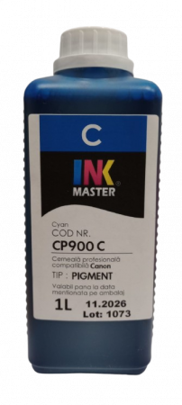 PLOTERE - Cerneala PIGMENT compatibila Canon, CYAN, CP900C, 1 LITRU, iPF 6300, 6300s, 6350, 6400, 6400s, 6450, 8300, 8300s, 8400, 8400s, 8400se, 9400, 9400s, TM200, TM300, TM305