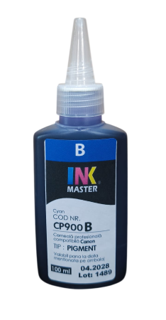 CERNEALA PLOTTER - Cerneala PIGMENT compatibila Canon, Blue, CP900B, 100 ML, iPF 6300, 6300s, 6350, 6400, 6400s, 6450, 8300, 8300s, 8400, 8400s, 8400se, 9400, 9400s, TM200, TM300, TM305