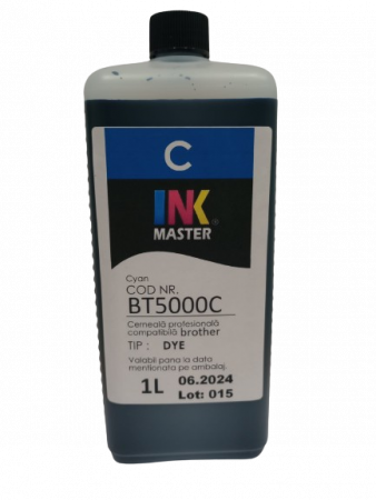 BROTHER - Cerneala profesionala Inkmaster compatibila Brother - DYE, Cyan, BT5000C - LITRU