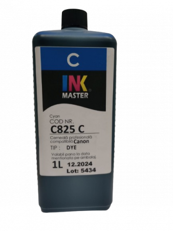 CANON - Cerneala profesionala Inkmaster compatibila Canon - DYE, Cyan, C825C - LITRU