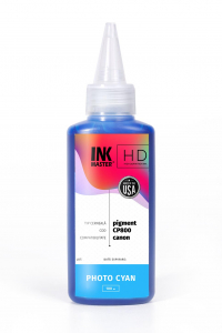 PLOTERE - Cerneala profesionala Inkmaster compatibila Canon - PIGMENT, Photo Cyan, CP800PC, 100 ml