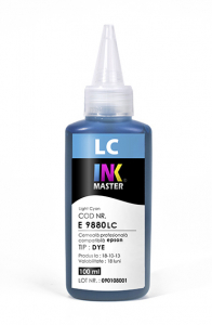PLOTERE - Cerneala profesionala Inkmaster compatibila Epson - DYE, Light Cyan, E9880LC