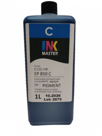 PIGMENT - Cerneala profesionala Inkmaster compatibila Epson - PIGMENT, Cyan, EP850C - LITRU