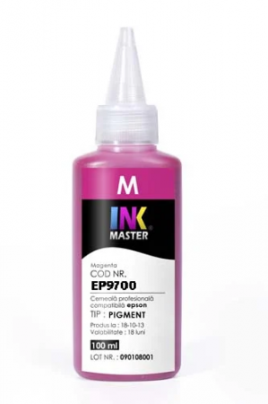 PLOTERE - Cerneala profesionala Inkmaster compatibila Epson - PIGMENT, Magenta, EP9700M, 100 ml, PLOTTER T3000, T3200, T5000, T5200, T7000, T7200