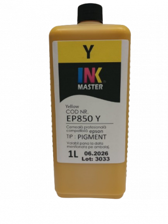 PIGMENT - Cerneala profesionala Inkmaster compatibila Epson - PIGMENT, Galben, EP850Y - LITRU