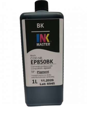 PIGMENT - Cerneala profesionala Inkmaster compatibila Epson - PIGMENT, Negru, EP850BK - LITRU